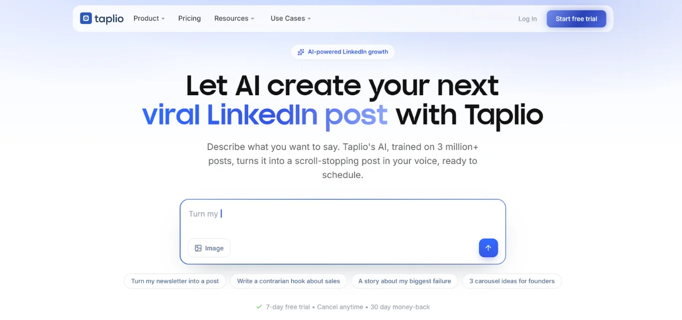 Taplio LinkedIn personal branding tool