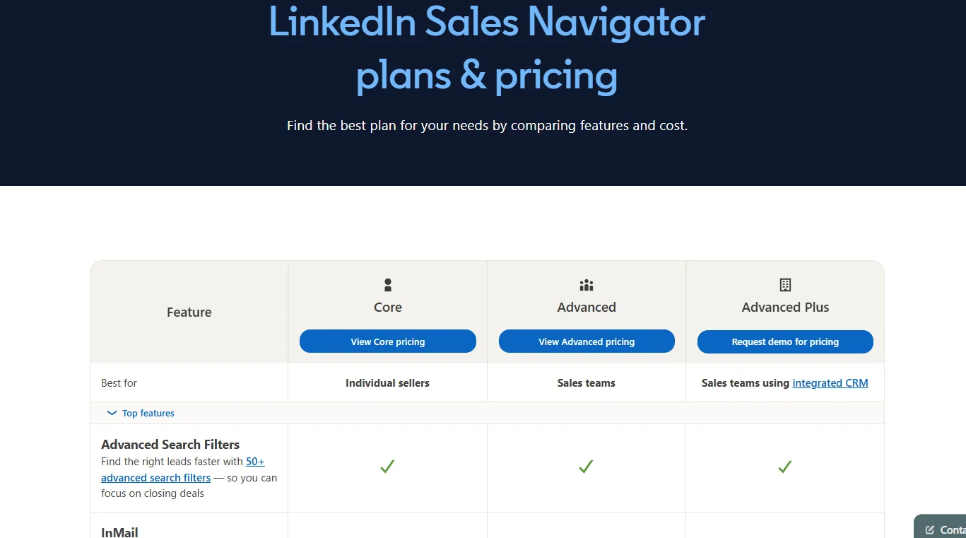 LinkedIn Sales Navigator advanced search filters