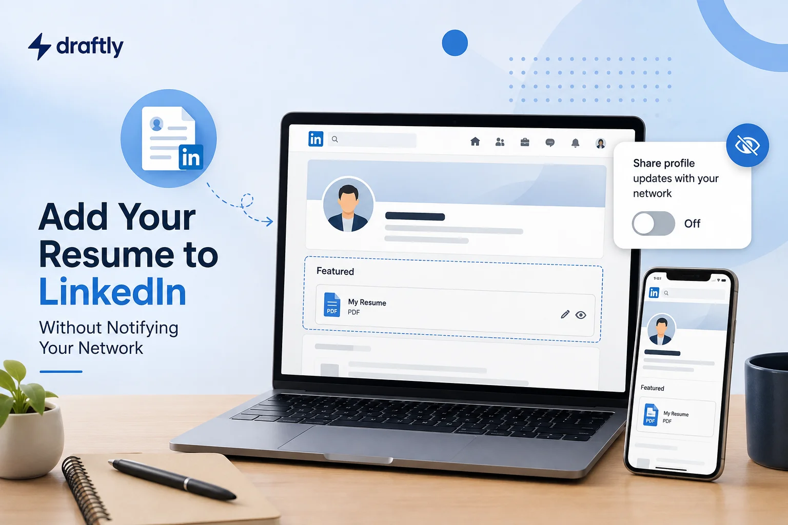 How to Add Your Resume to LinkedIn Without Notifying Your Network